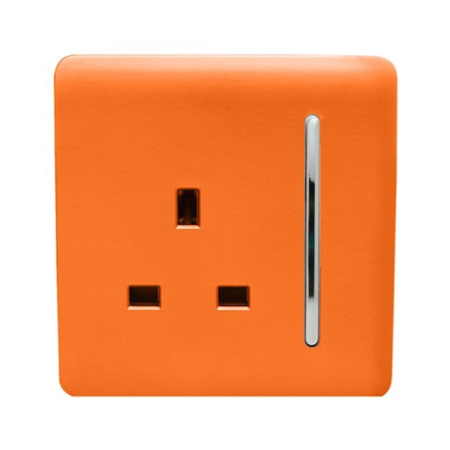 Trendiswitch Modern 1 Gang 13 Amp Switched Plug Socket