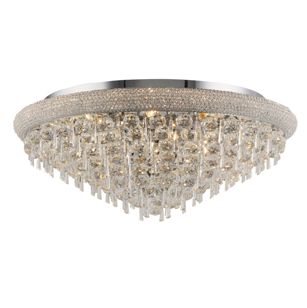 Diyas IL31448 Alexandra 16 Light Chrome Flush Fitting