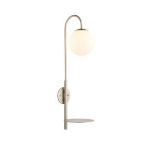 Maderna MAD729035 Plug-in Wall Light with Shelf Champagne