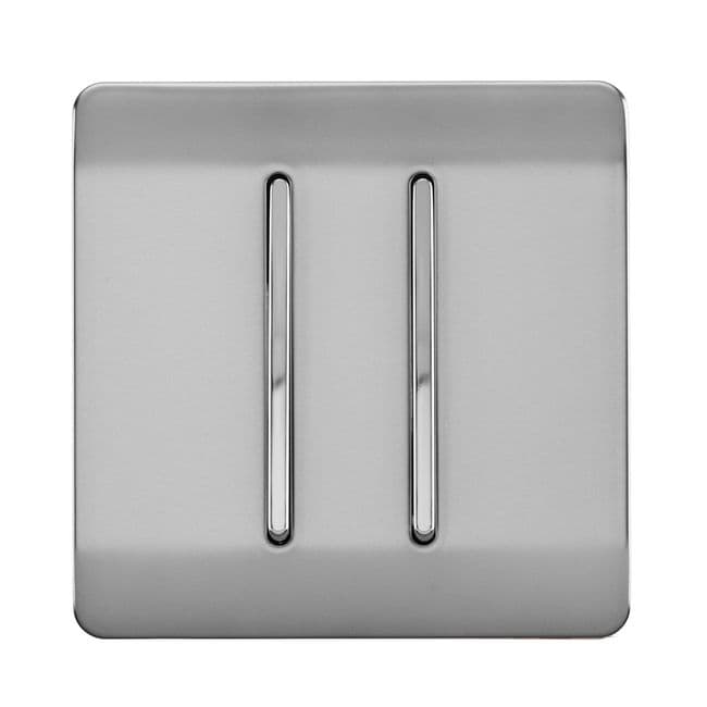 Trendiswitch Modern 2 Gang Retractive Doorbell Switch
