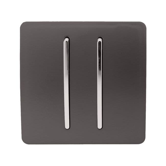 Trendiswitch Modern 2 Gang Retractive Doorbell Switch
