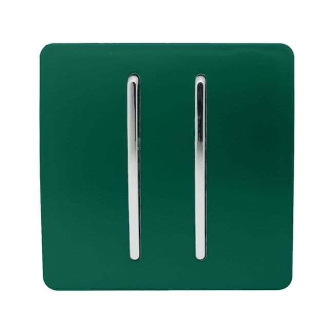 Trendiswitch Modern 2 Gang Retractive Doorbell Switch