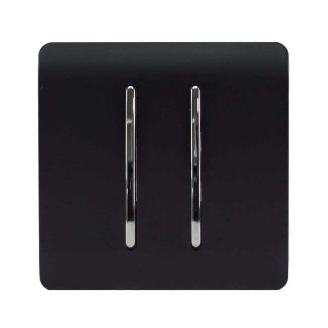 Trendiswitch Modern 2 Gang Retractive Doorbell Switch