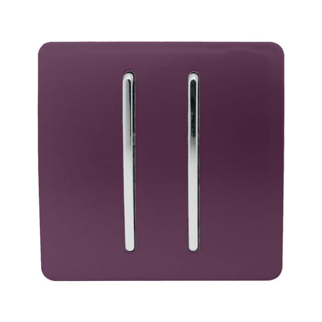 Trendiswitch Modern 2 Gang Retractive Doorbell Switch