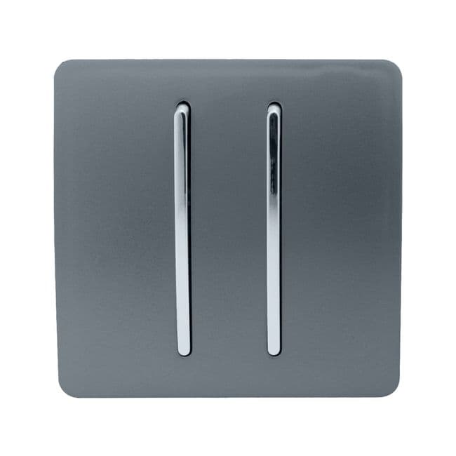 Trendiswitch Modern 2 Gang Retractive Doorbell Switch