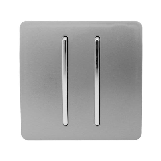 Trendiswitch Artistic Modern 2 Gang Rocker Light Switch 1x 1 or 2 way EMA Lighting