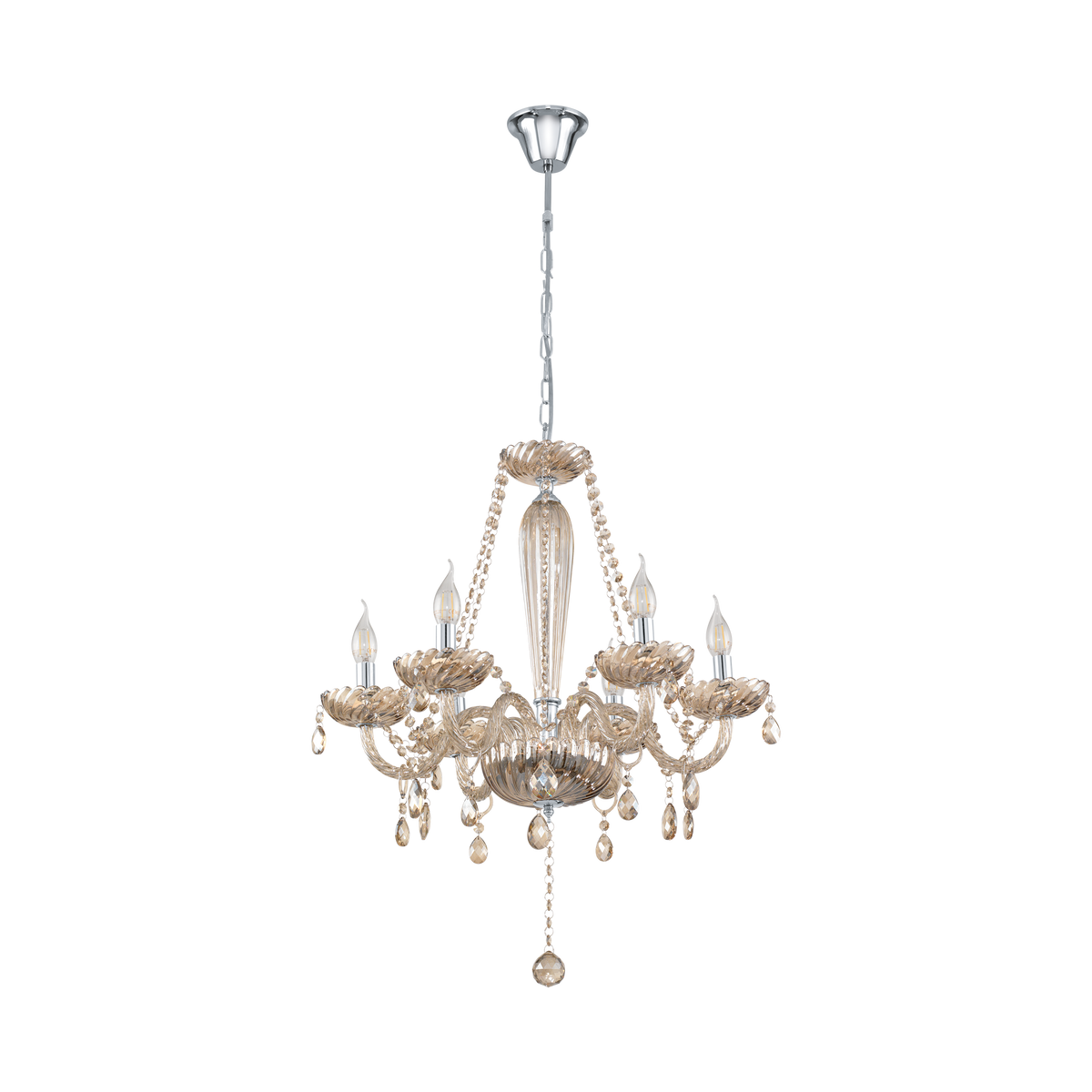 Eglo 39092 Basilano 6 Light Chandelier
