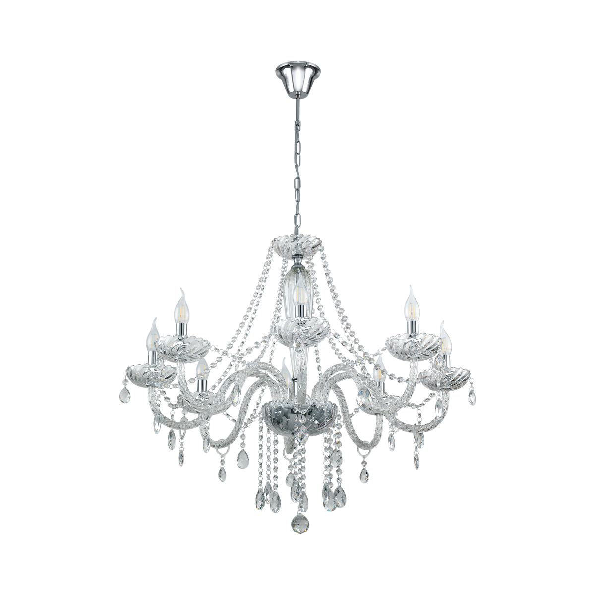 Eglo 39101 Basilano 1 8 Light Chandelier