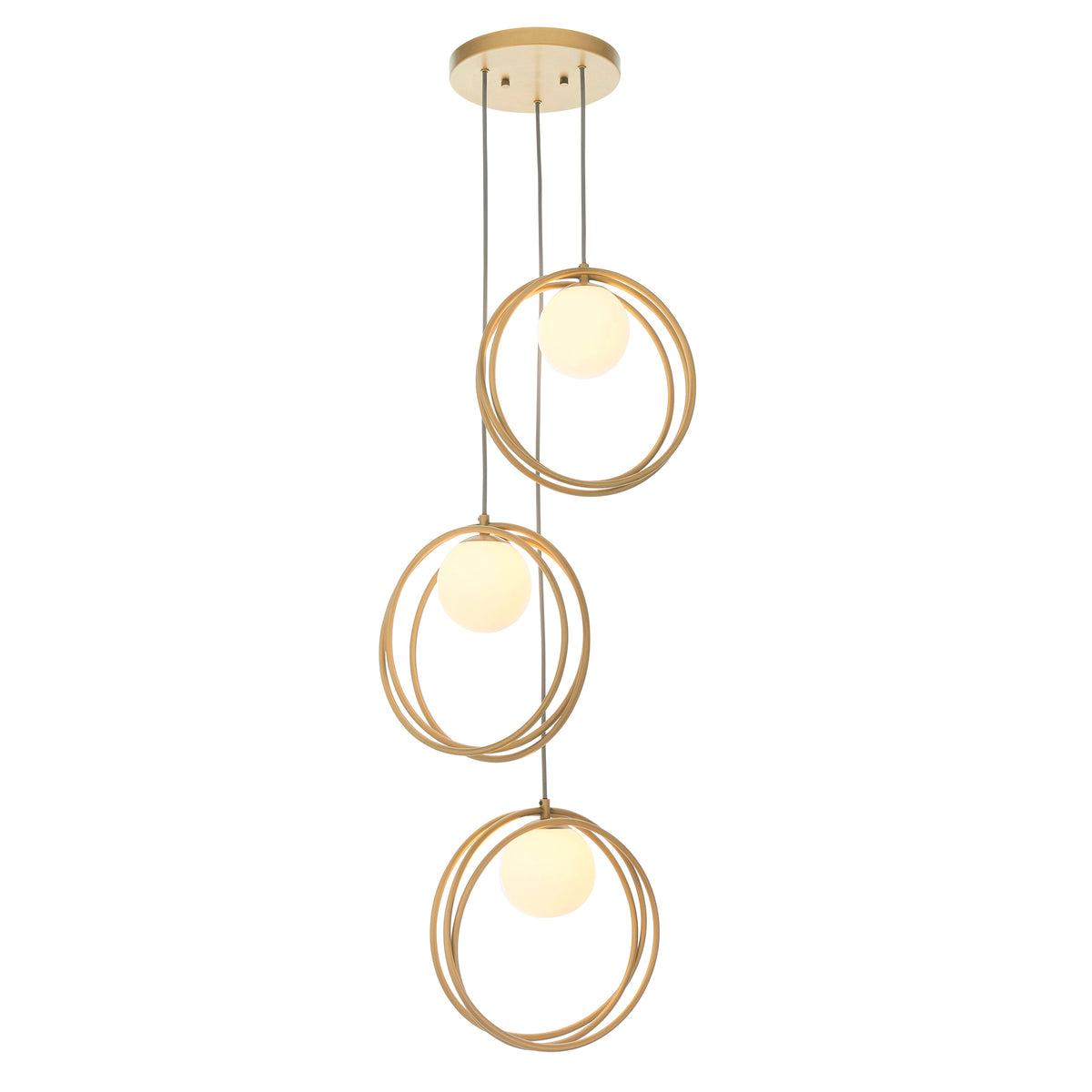 SCH489113 Schubert 3 Light Pendant Brushed Gold