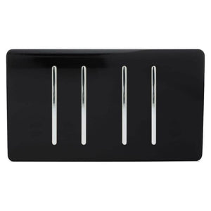 Trendiswitch Artistic Modern 4 Gang Light Switch (1x 1 or 2 Way and 3 x Intermediate)