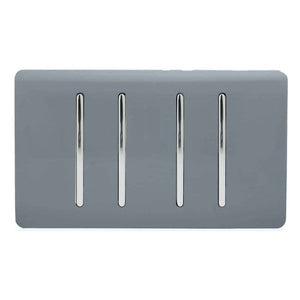 Trendiswitch Artistic Modern 4 Gang 10A Light Switch (2x 1 or 2 Way and 2 x Intermediate)