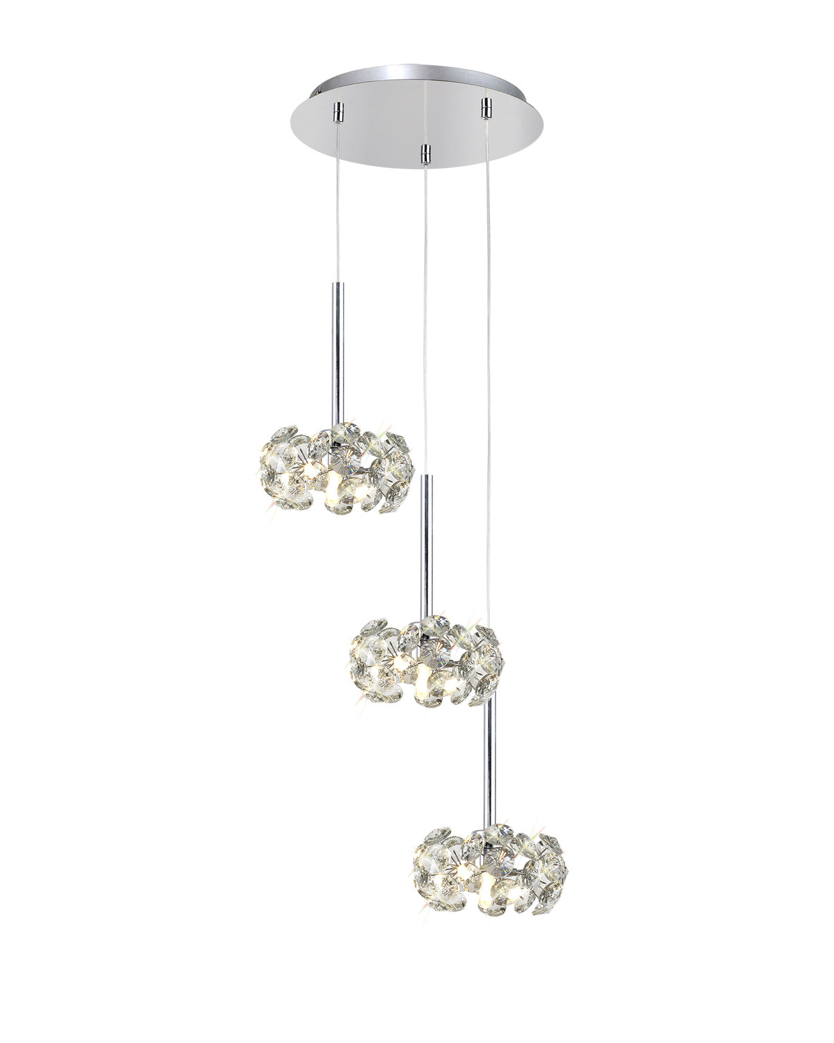 Spacek/Monroe 3 Light G9 2m Round Pendant  EM4940-KHSA