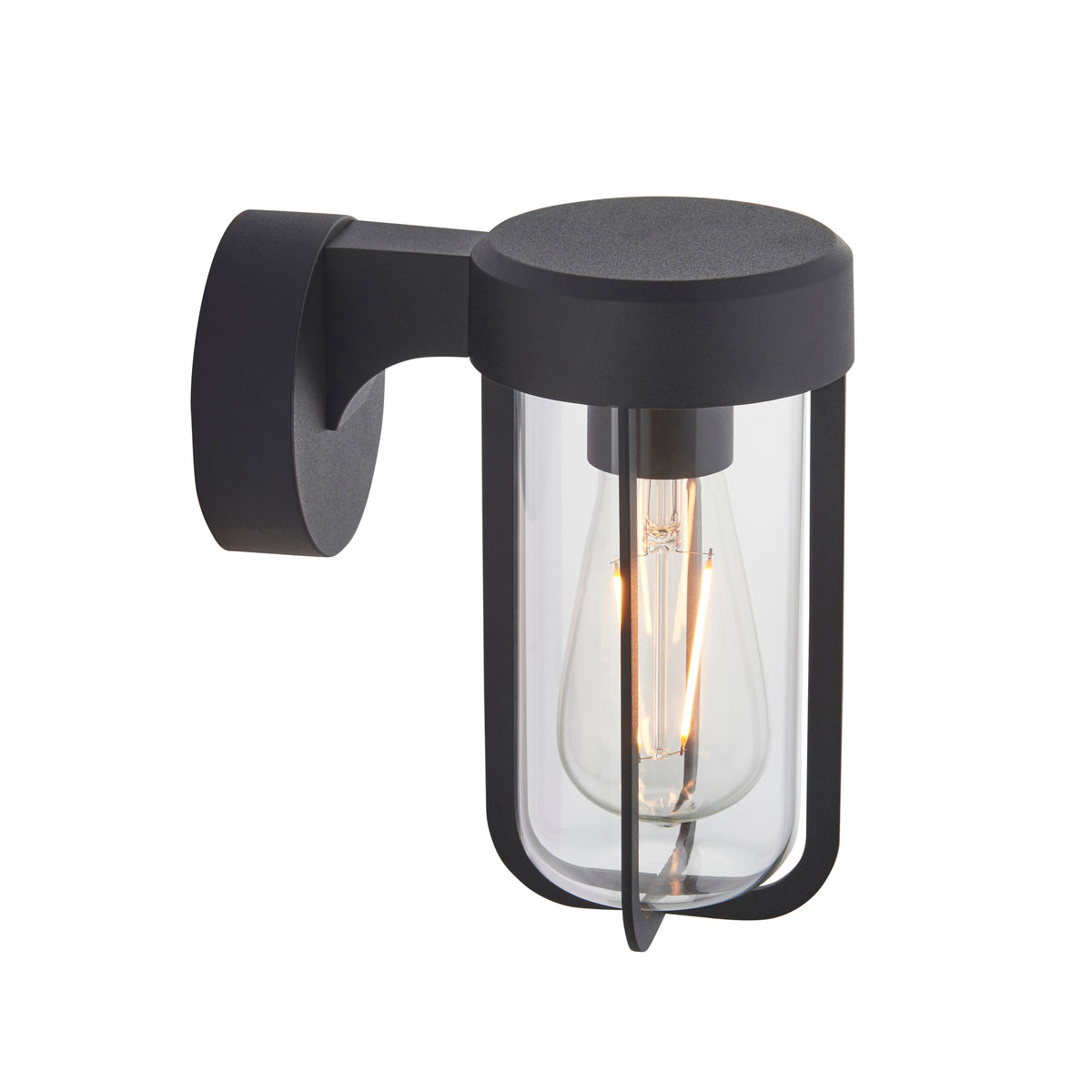 MIL859241 Miller Wall Light Matt Black Clear