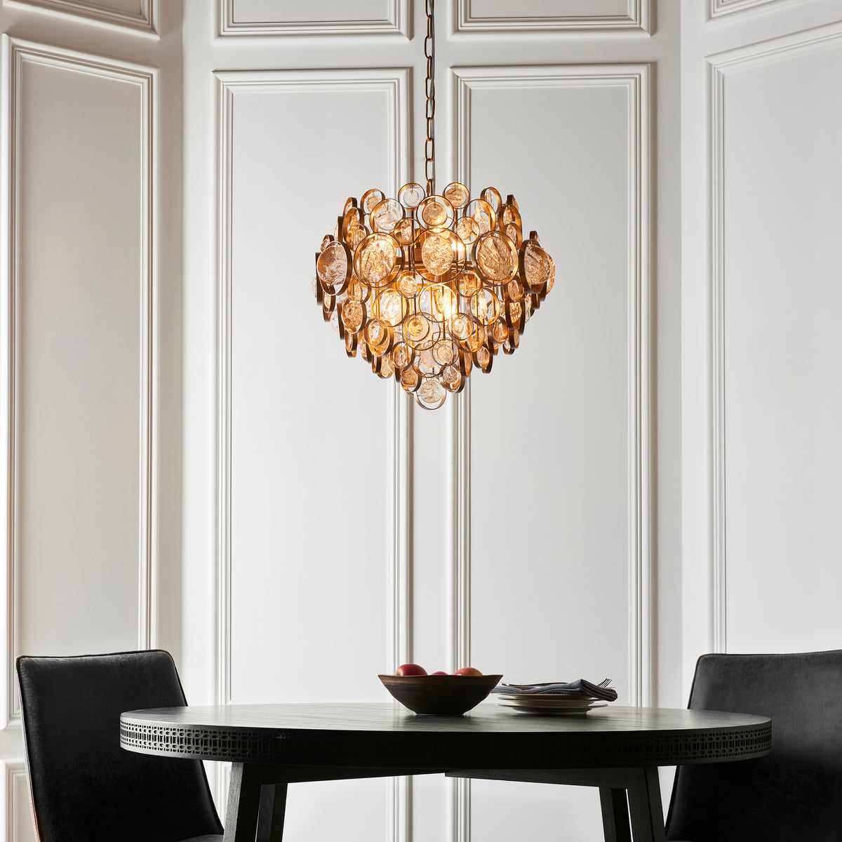Farrant FAR989092 6 Light Pendant Gold with Glass