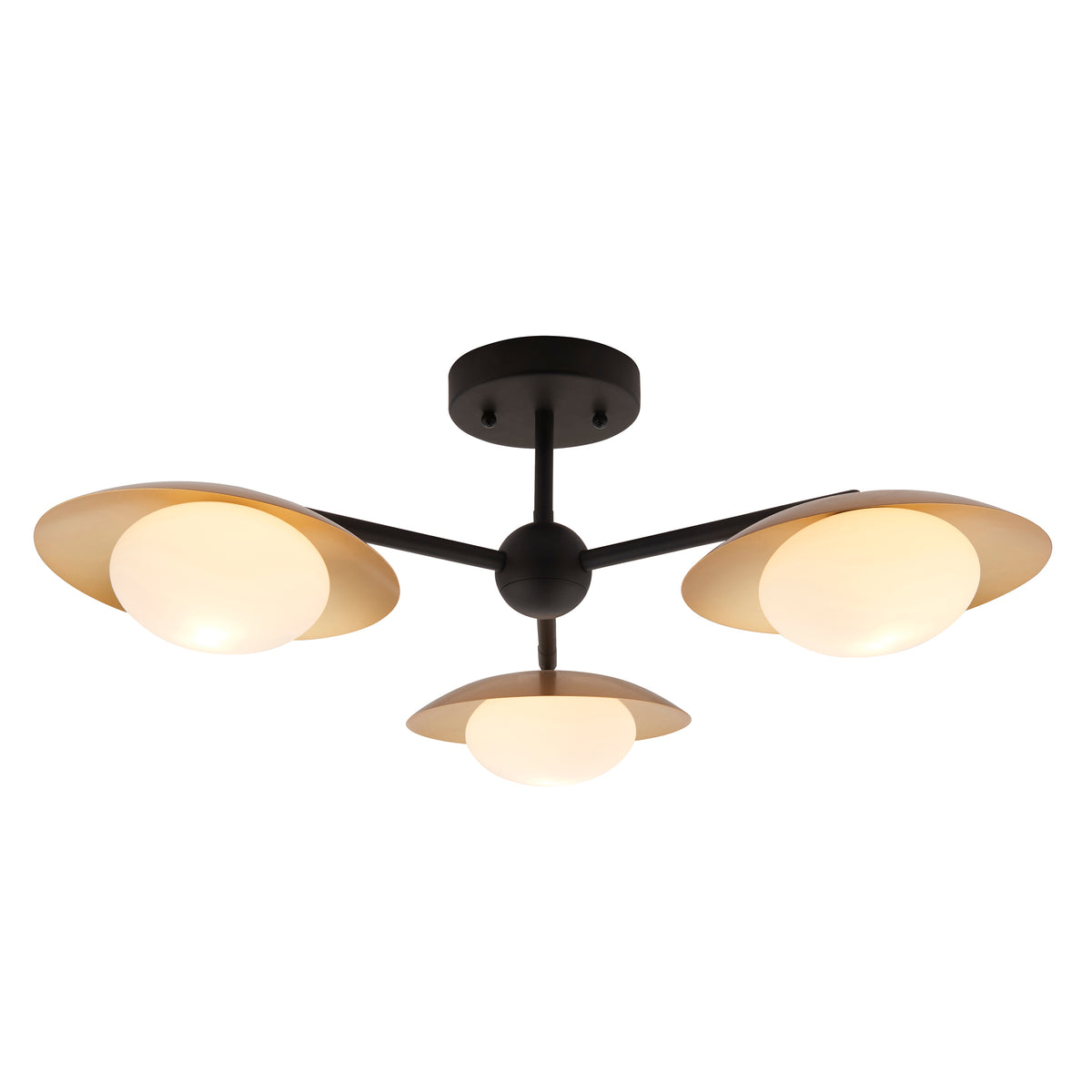 Goldmark GOL034077 3 Light Semi Flush Gold