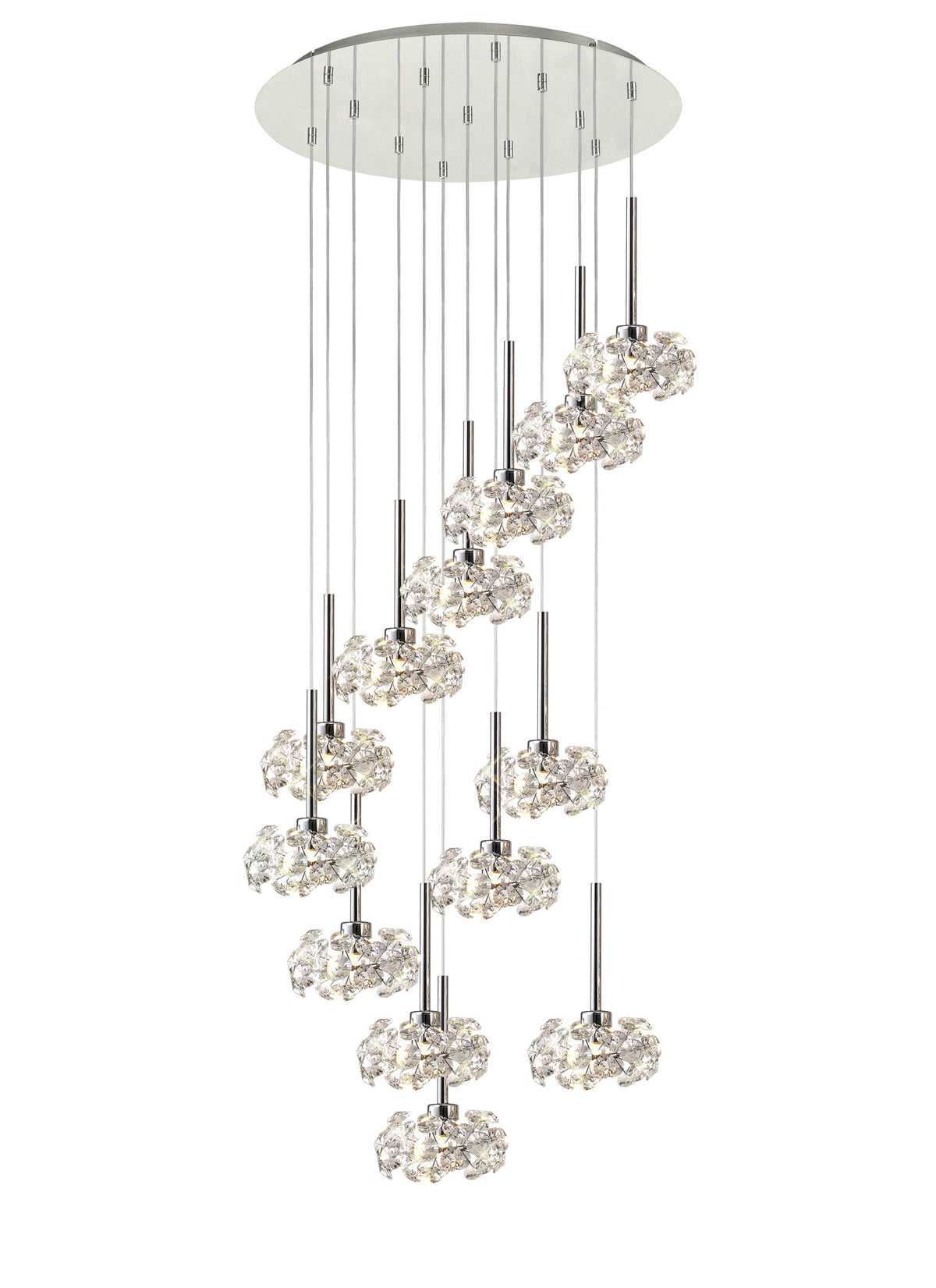 Spacek/Monroe 13 Light G9 2.5m Round Multiple Pendant  EM6940-KHSA