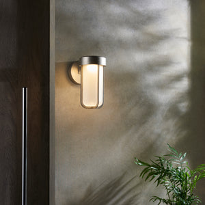 Miller MIL781240 Wall Light Brushed Silver Clear