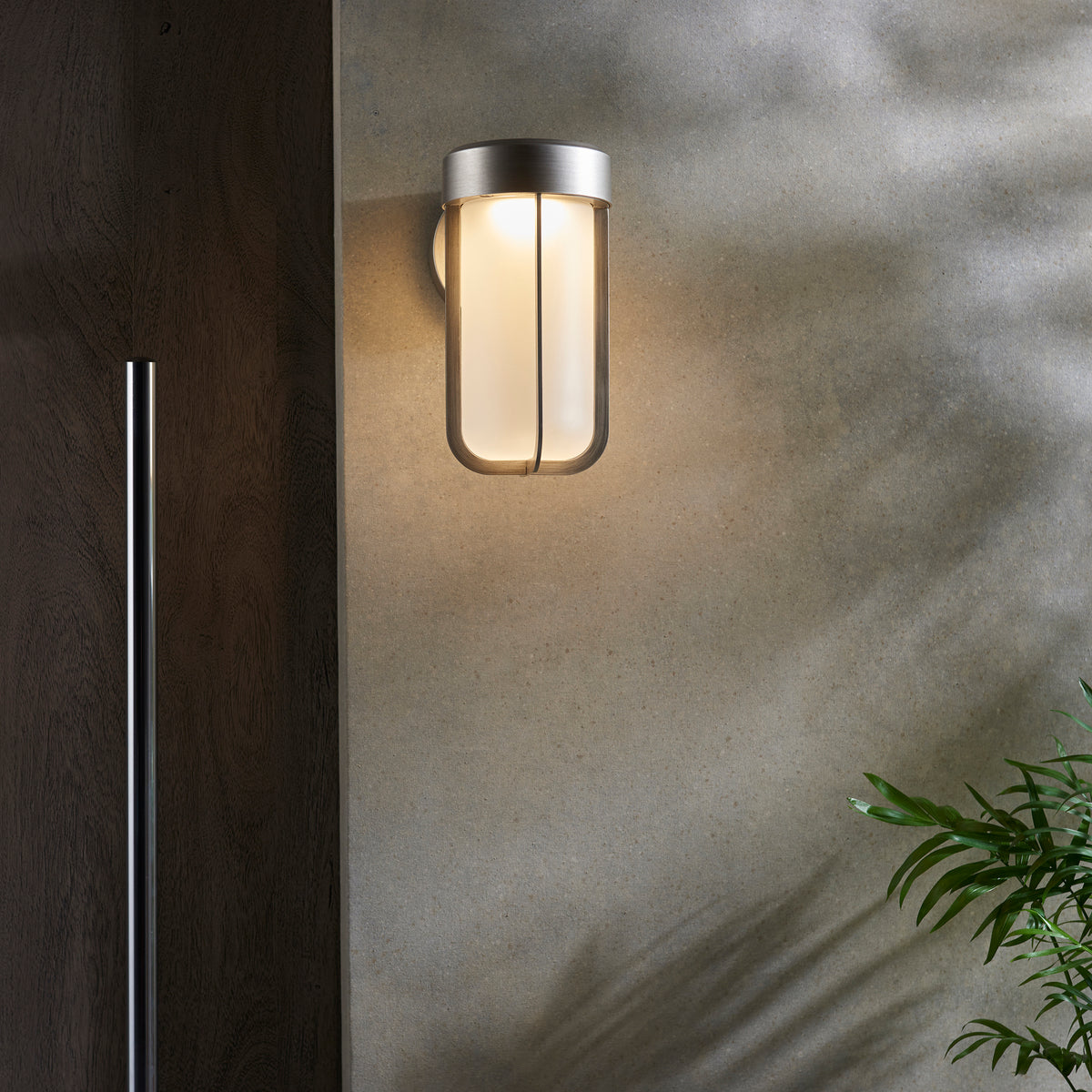 Miller Led MIL990240 Miller Wall Light Brushed Silver Opal