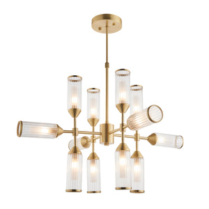 Stanford STA214087 12 Light Pendant Brass with Glass