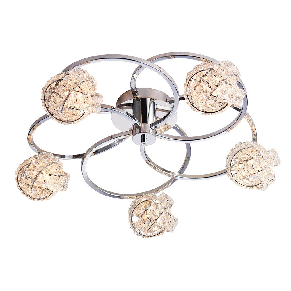 Endon 76595 Talia 5 Light Semi Flush