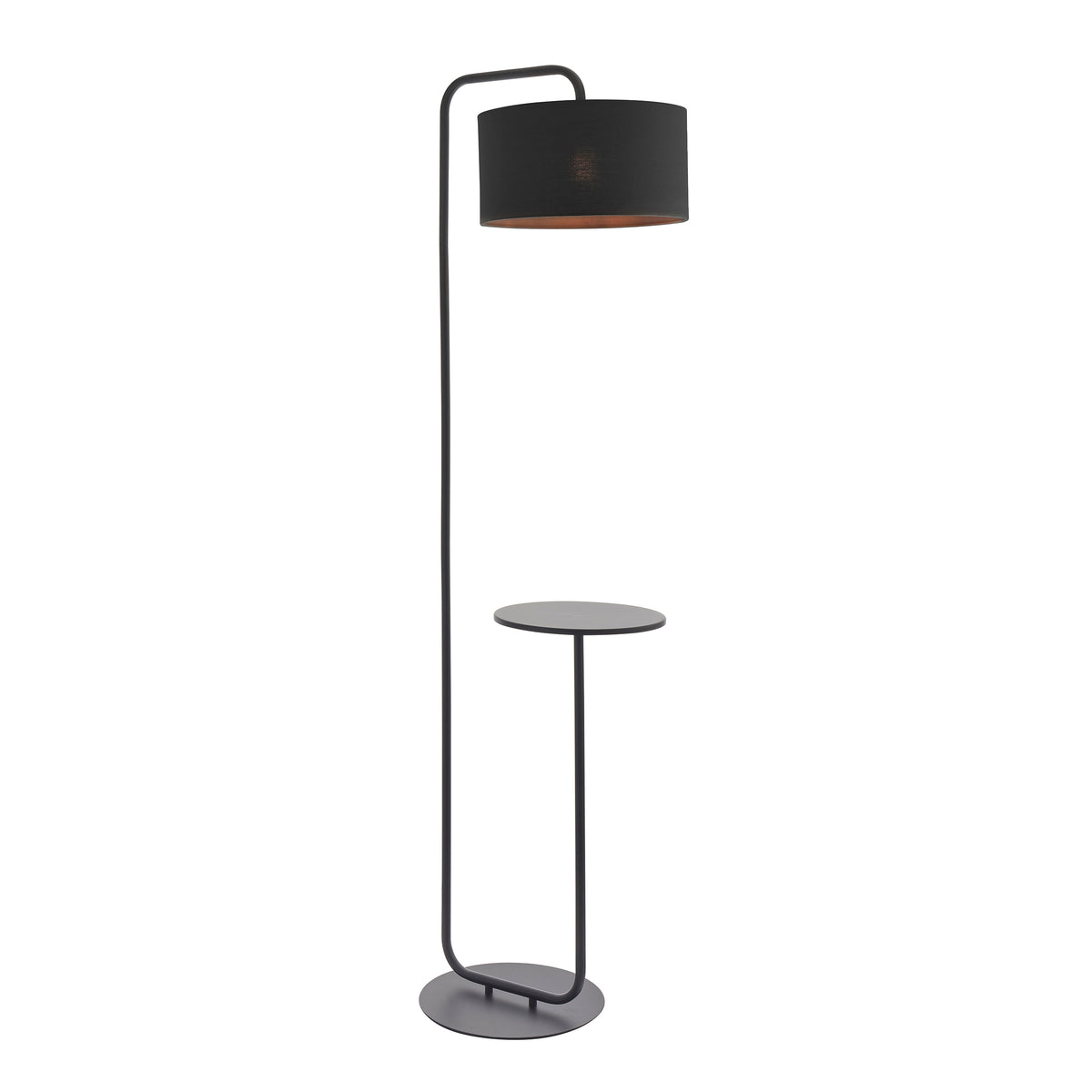 DUK301133 Duke Black Floor Lamp c/w Table