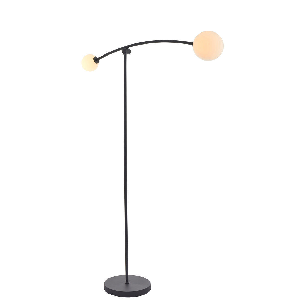 Ward WAR604082 Floor Lamp Black with Glass