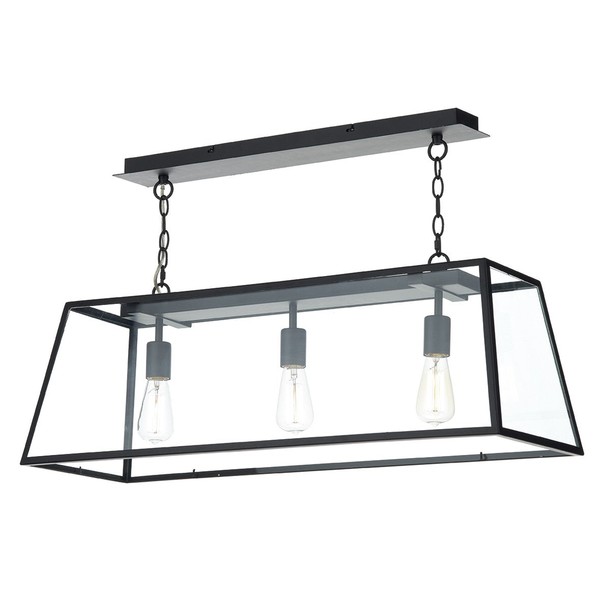 Dar ACA0322 Academy 3 Light Bar Pendant Black