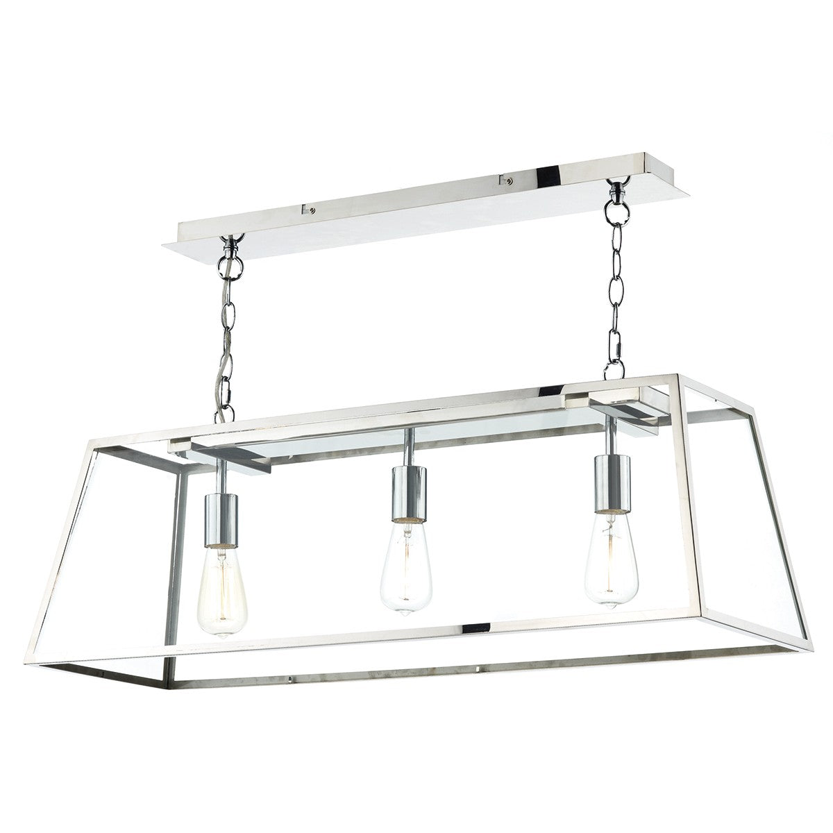 Dar ACA0344 Academy 3 Light Bar Pendant Satin Silver