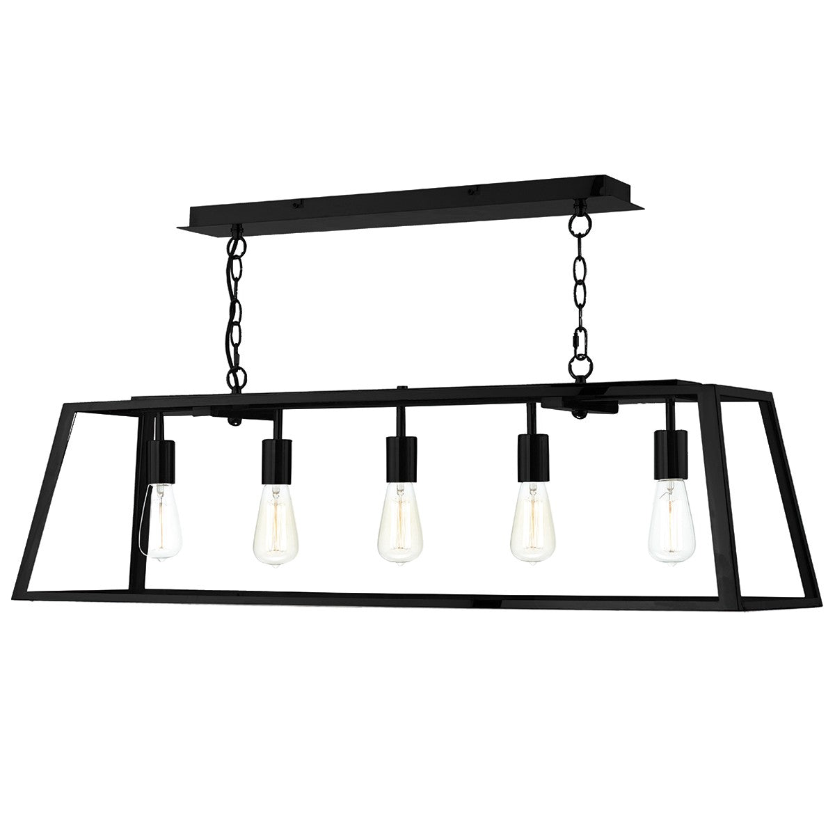 Dar ACA0522 Academy 5 Light Bar Pendant Black