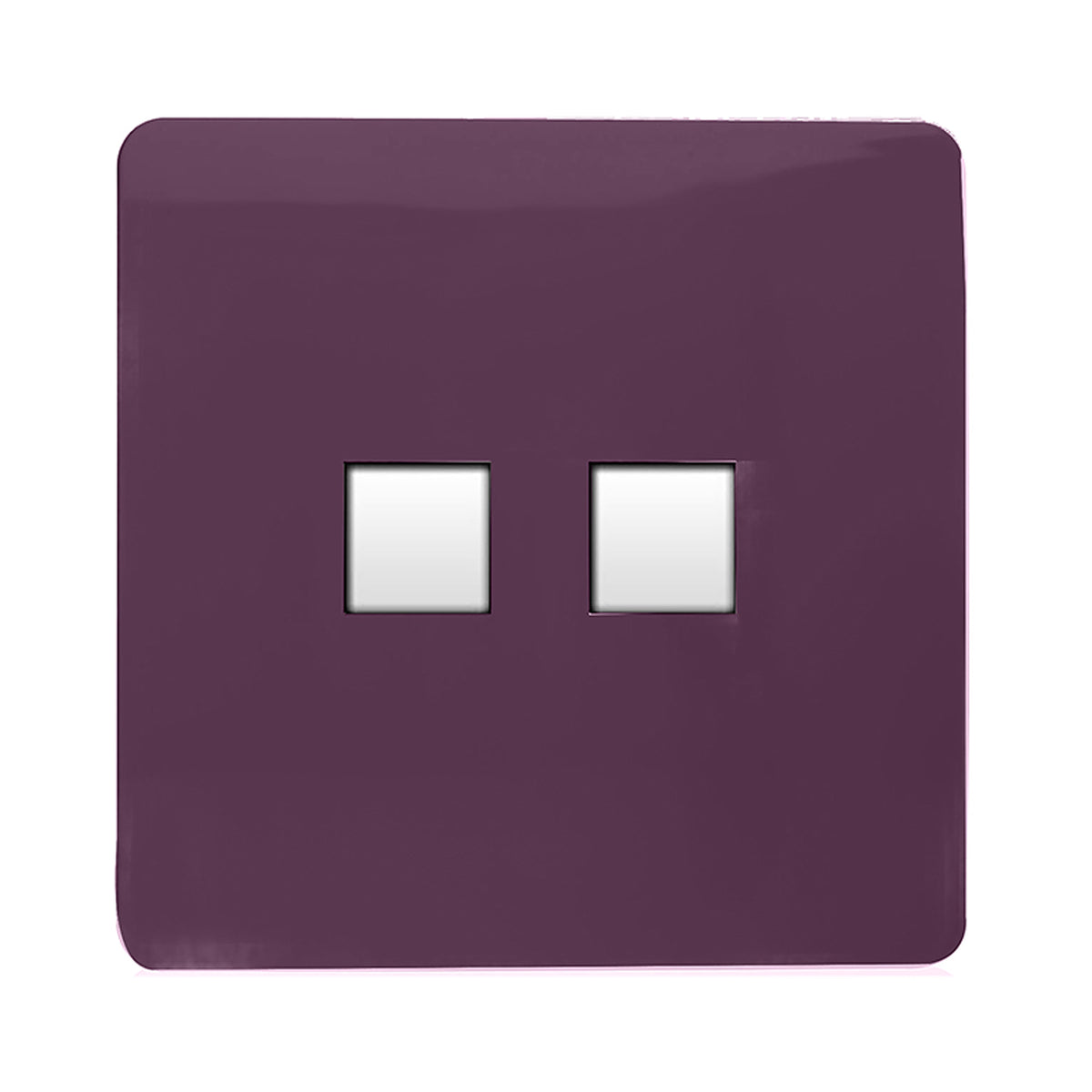 Trendiswitch Modern 2 Gang RJ45 Cat 5e PC Ethernet Socket