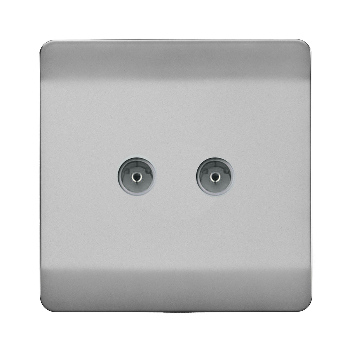 Trendiswitch Artistic Modern 2 Gang Female Co-Axial Television Socket