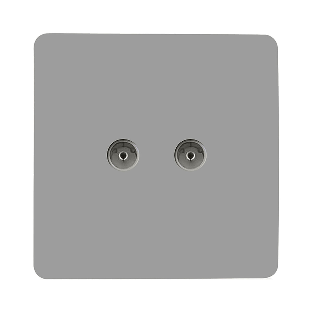 Trendiswitch Artistic Modern 2 Gang Female Co-Axial Television Socket