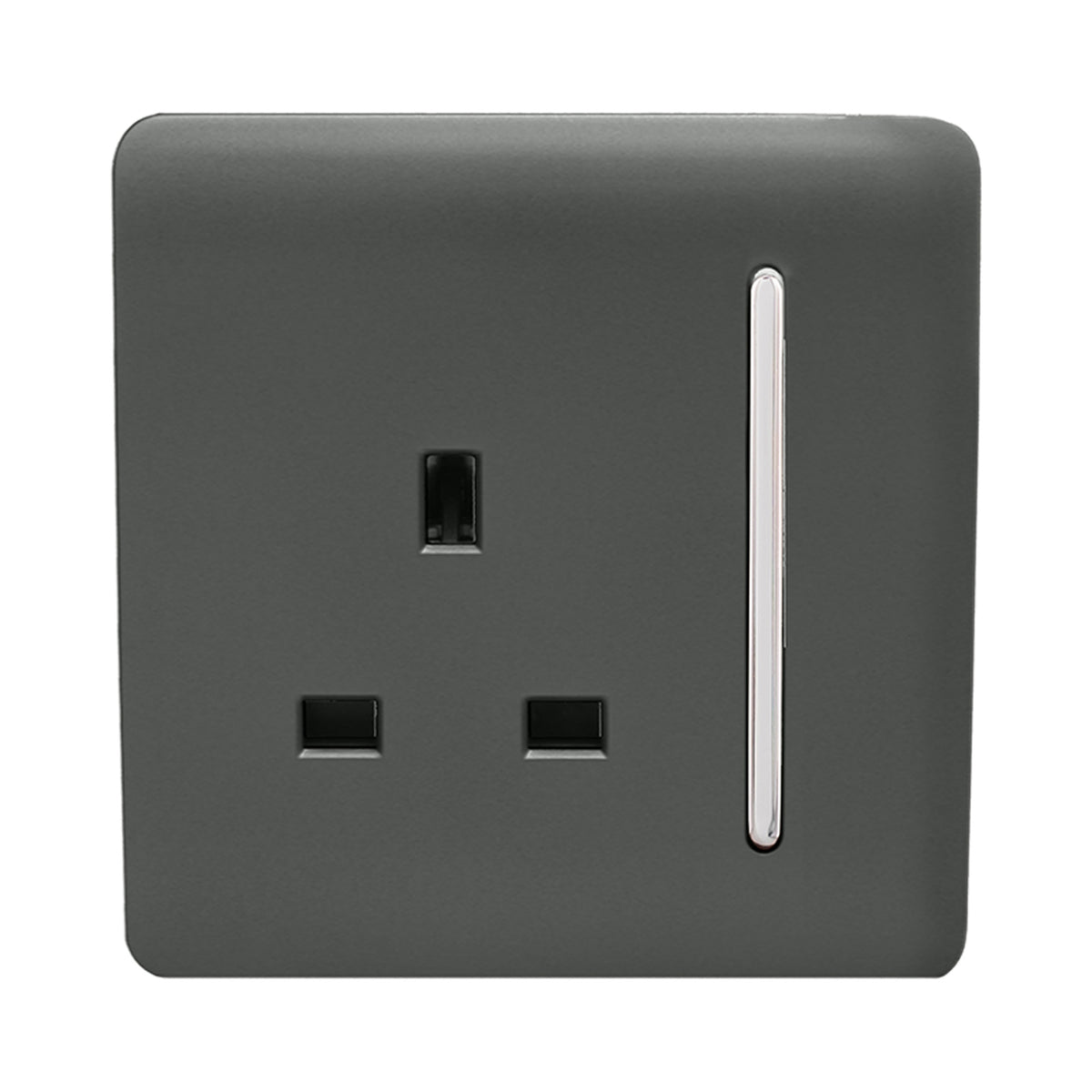 Trendiswitch Modern 1 Gang 13 Amp Switched Plug Socket