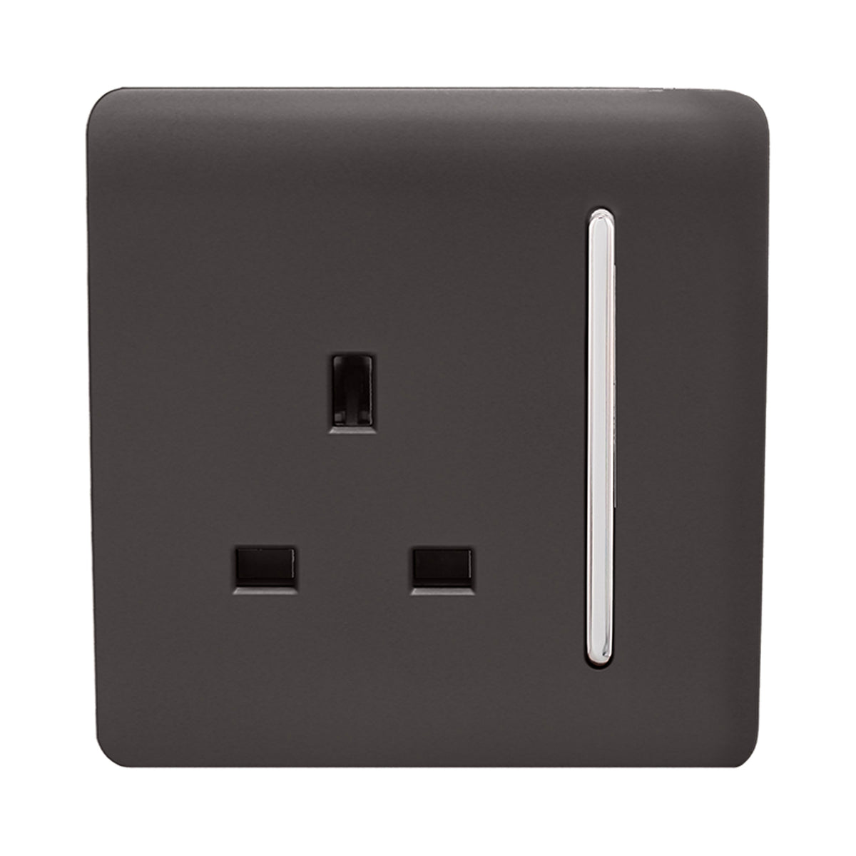 Trendiswitch Modern 1 Gang 13 Amp Switched Plug Socket