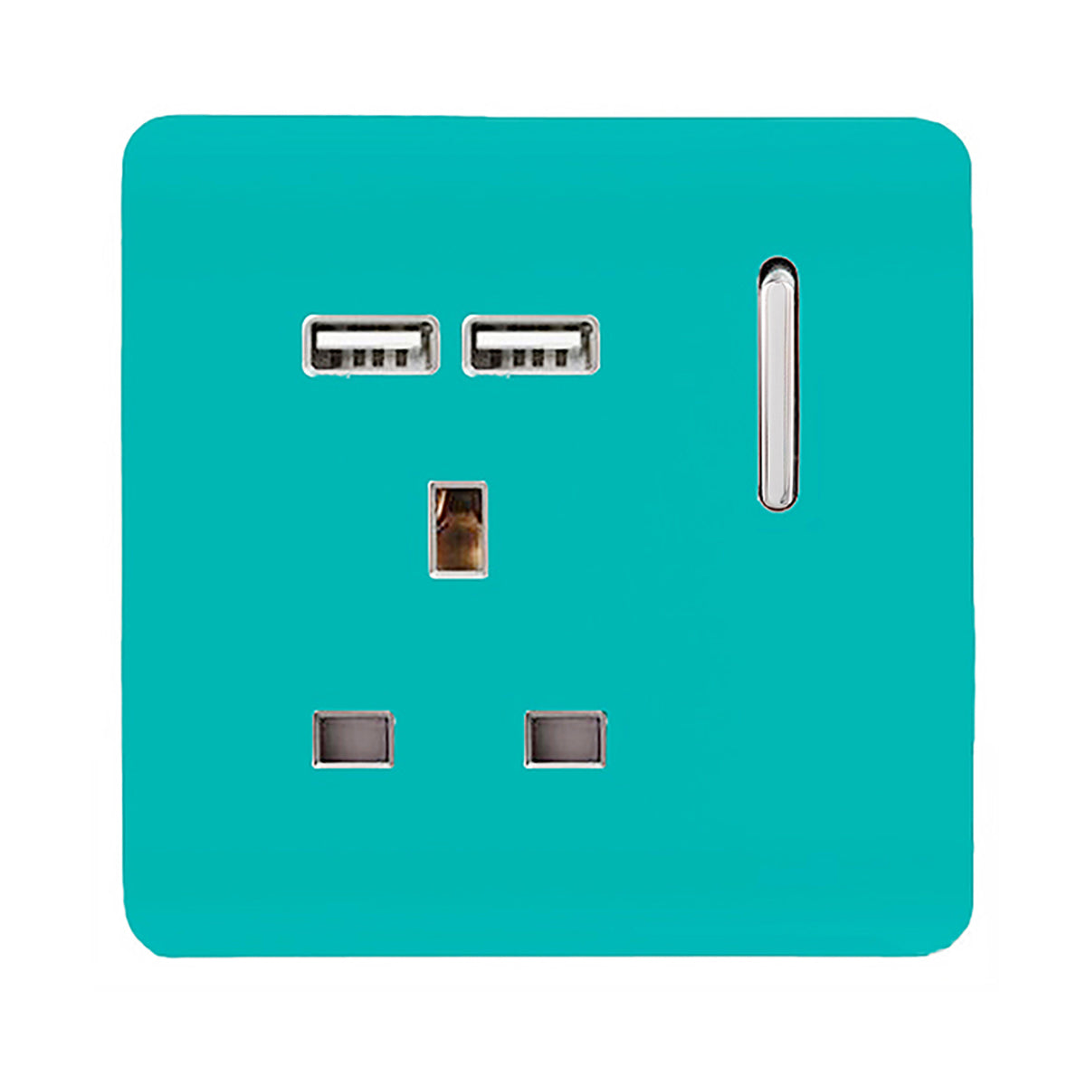 Trendswitch Artistic Modern 1 Gang 2x USB 2100mA Plug Socket