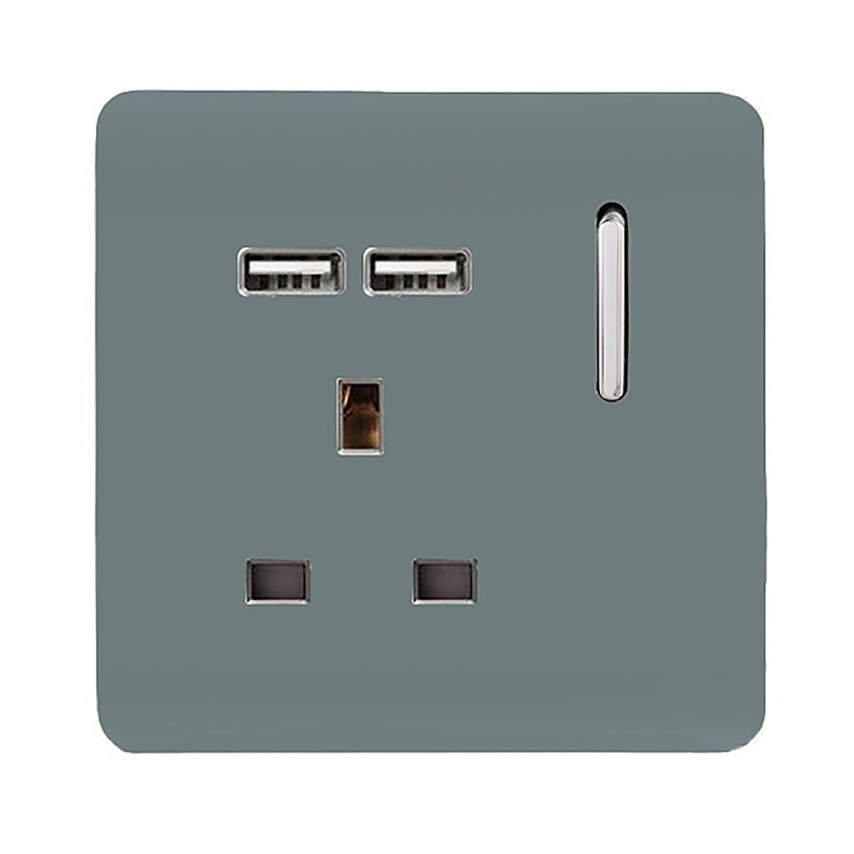 Trendswitch Artistic Modern 1 Gang 2x USB 2100mA Plug Socket