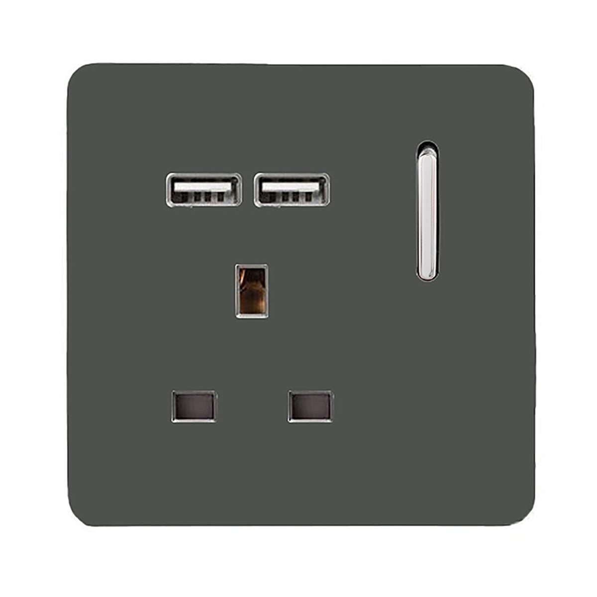 Trendswitch Artistic Modern 1 Gang 2x USB 2100mA Plug Socket