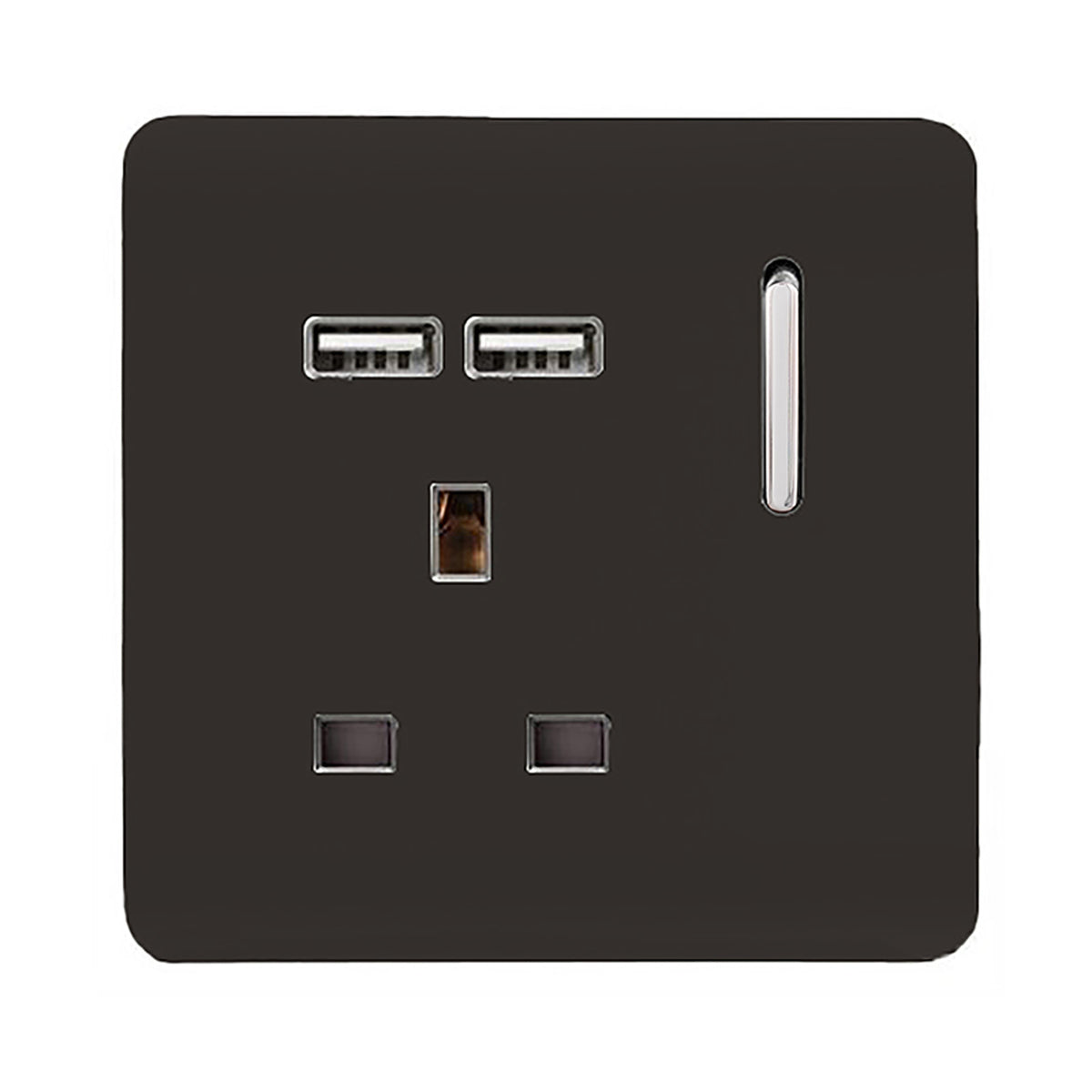 Trendswitch Artistic Modern 1 Gang 2x USB 2100mA Plug Socket