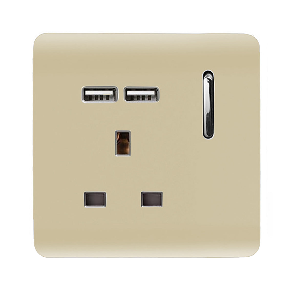Trendswitch Artistic Modern 1 Gang 2x USB 2100mA Plug Socket