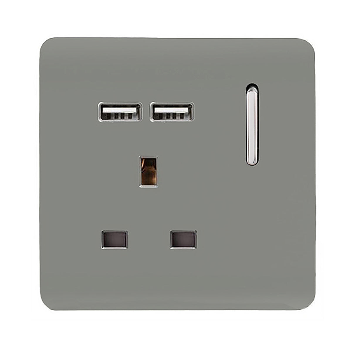 Trendswitch Artistic Modern 1 Gang 2x USB 2100mA Plug Socket