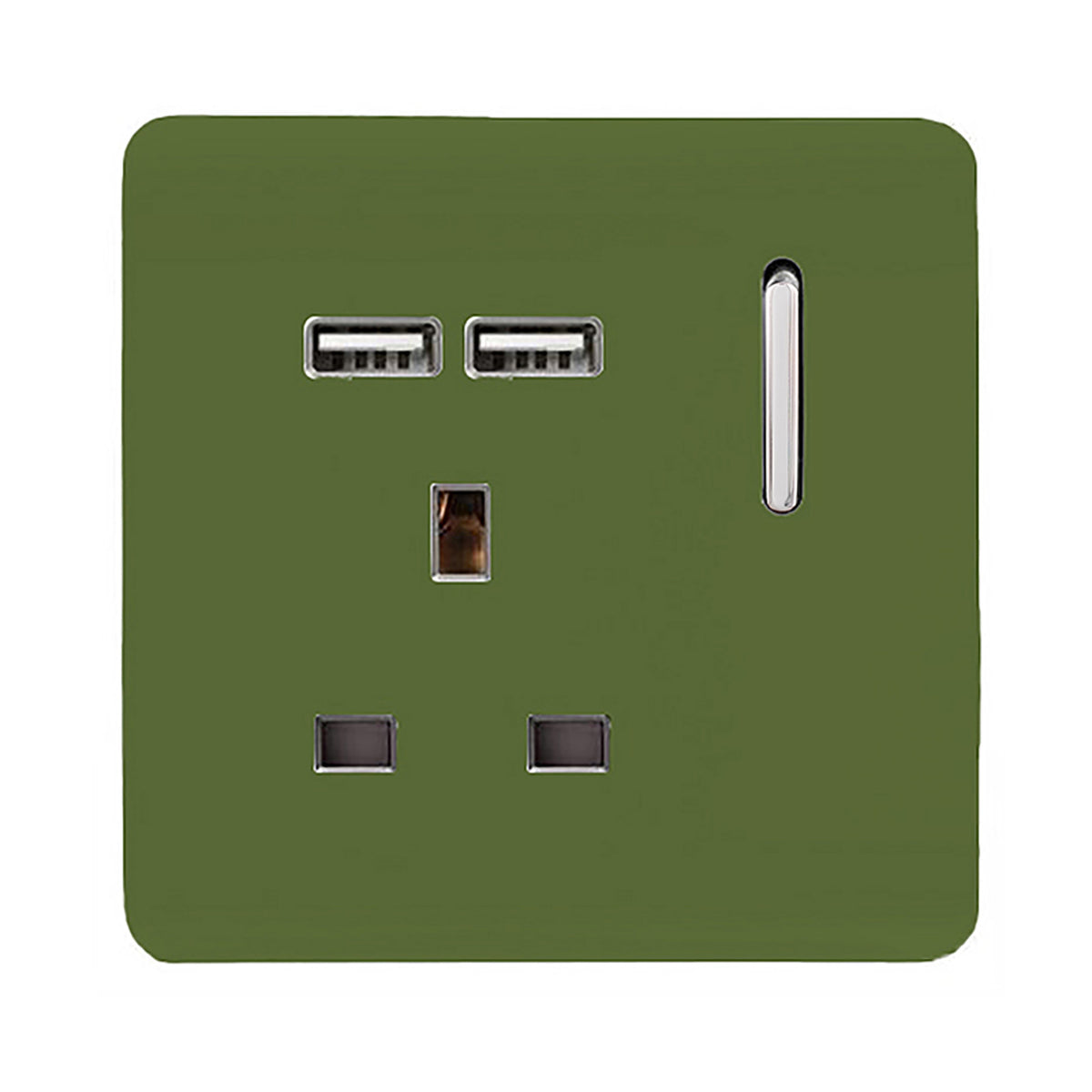 Trendswitch Artistic Modern 1 Gang 2x USB 2100mA Plug Socket