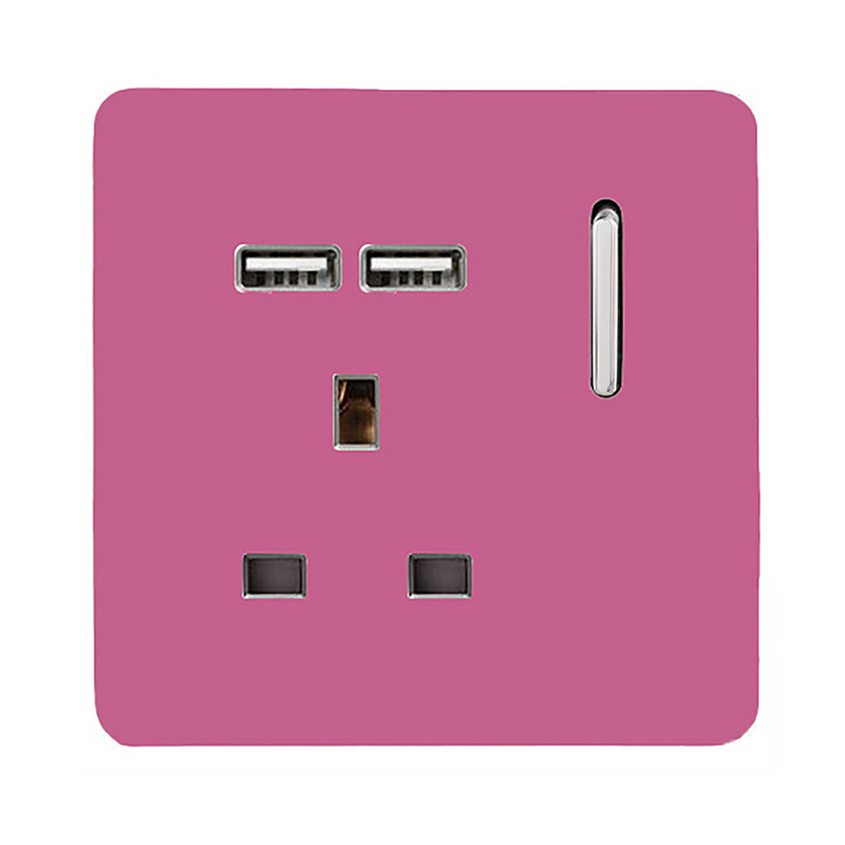 Trendswitch Artistic Modern 1 Gang 2x USB 2100mA Plug Socket
