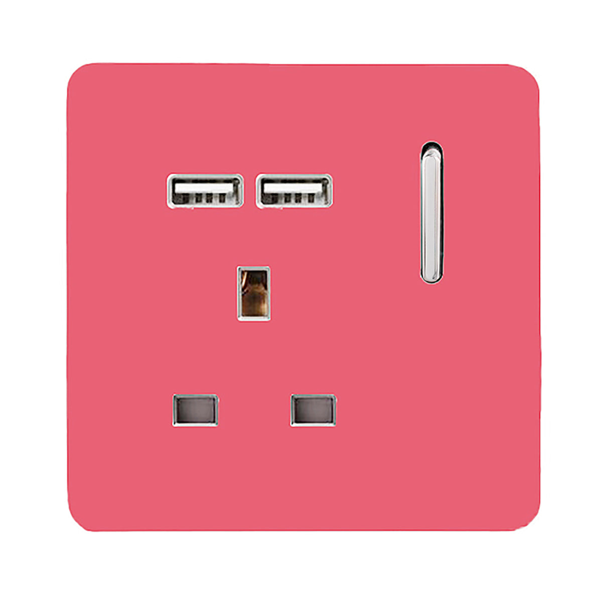 Trendswitch Artistic Modern 1 Gang 2x USB 2100mA Plug Socket