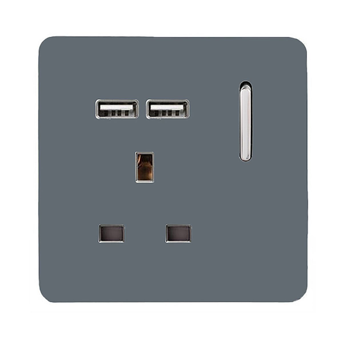 Trendswitch Artistic Modern 1 Gang 2x USB 2100mA Plug Socket
