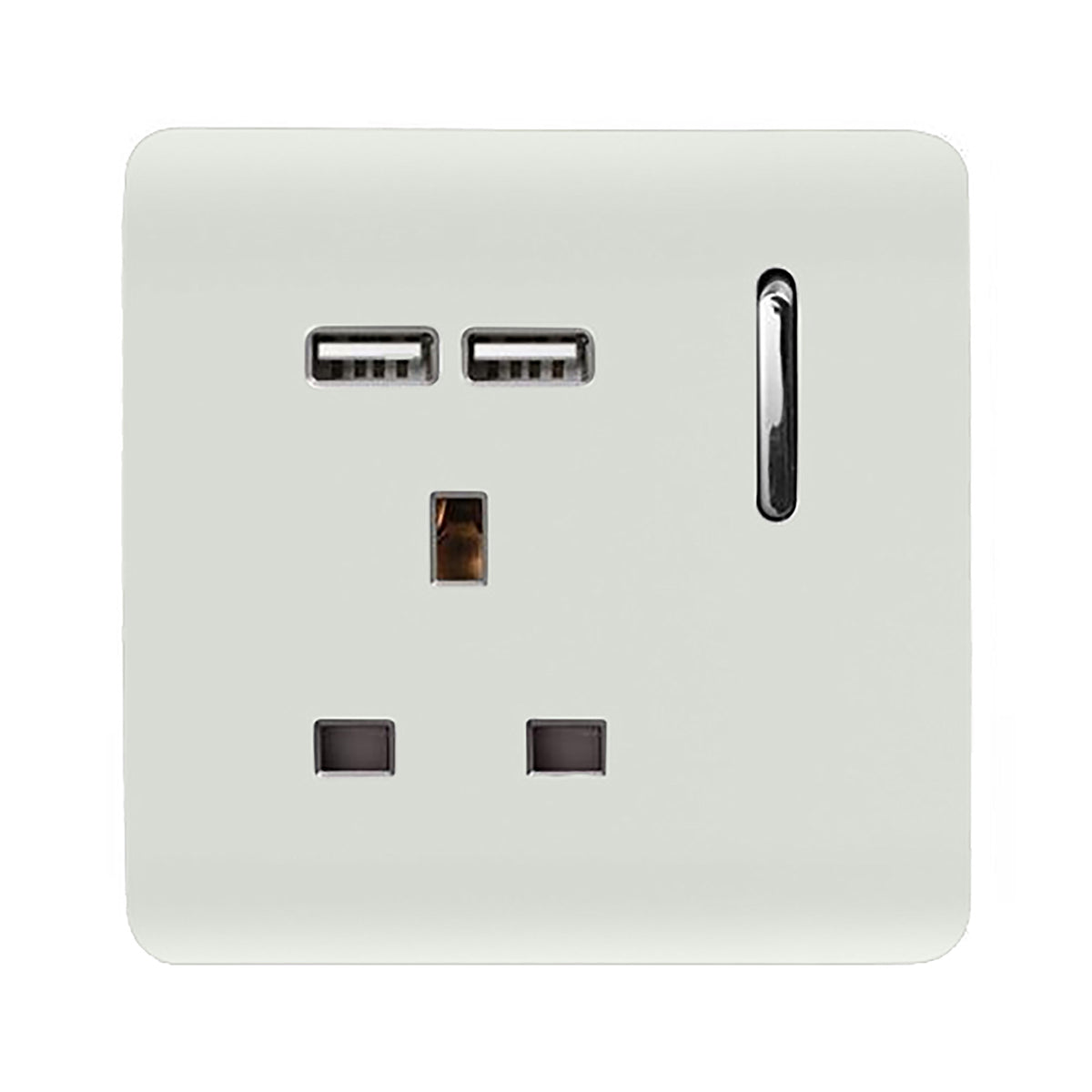 Trendswitch Artistic Modern 1 Gang 2x USB 2100mA Plug Socket