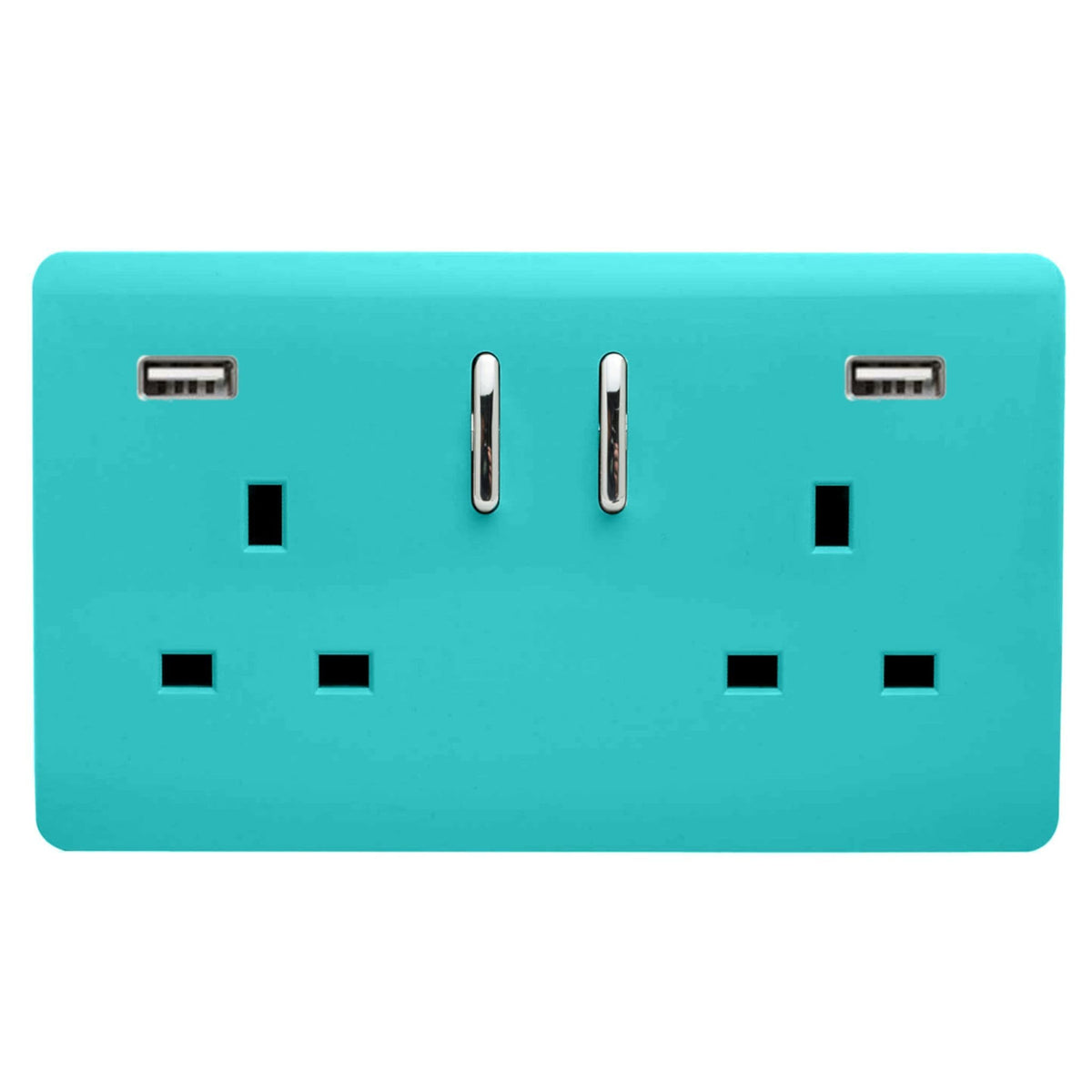 Trendiswitch Artistic Modern 2 Gang 2x USB 3100mA Plug Socket