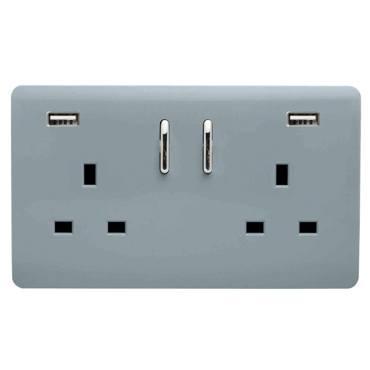 Trendiswitch Artistic Modern 2 Gang 2x USB 3100mA Plug Socket