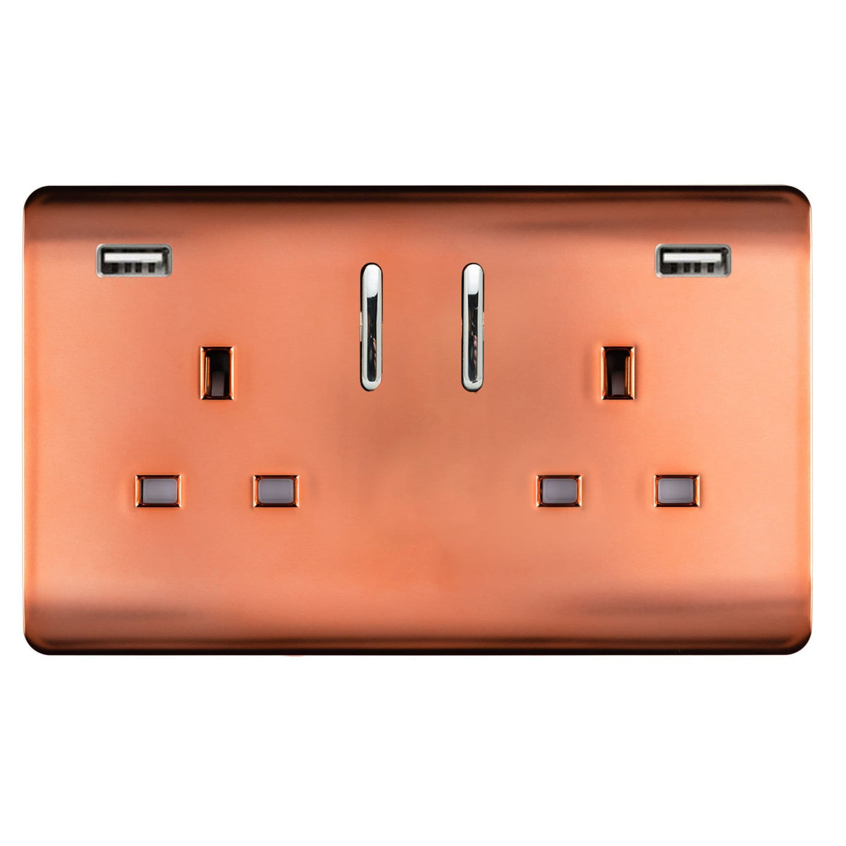 Trendiswitch Artistic Modern 2 Gang 2x USB 3100mA Plug Socket