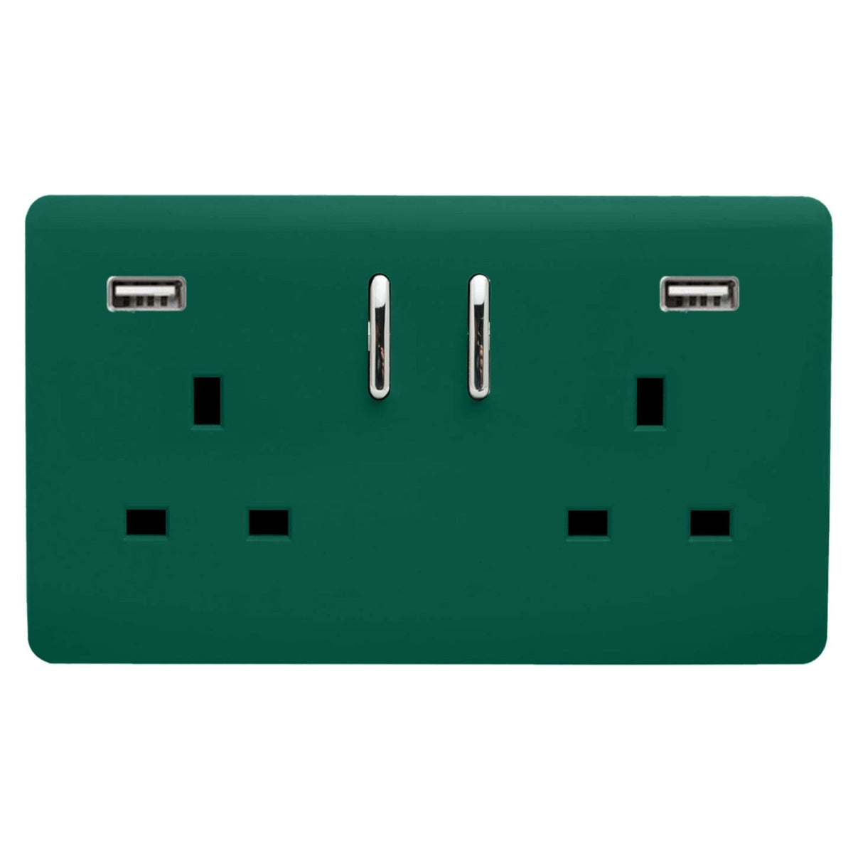 Trendiswitch Artistic Modern 2 Gang 2x USB 3100mA Plug Socket