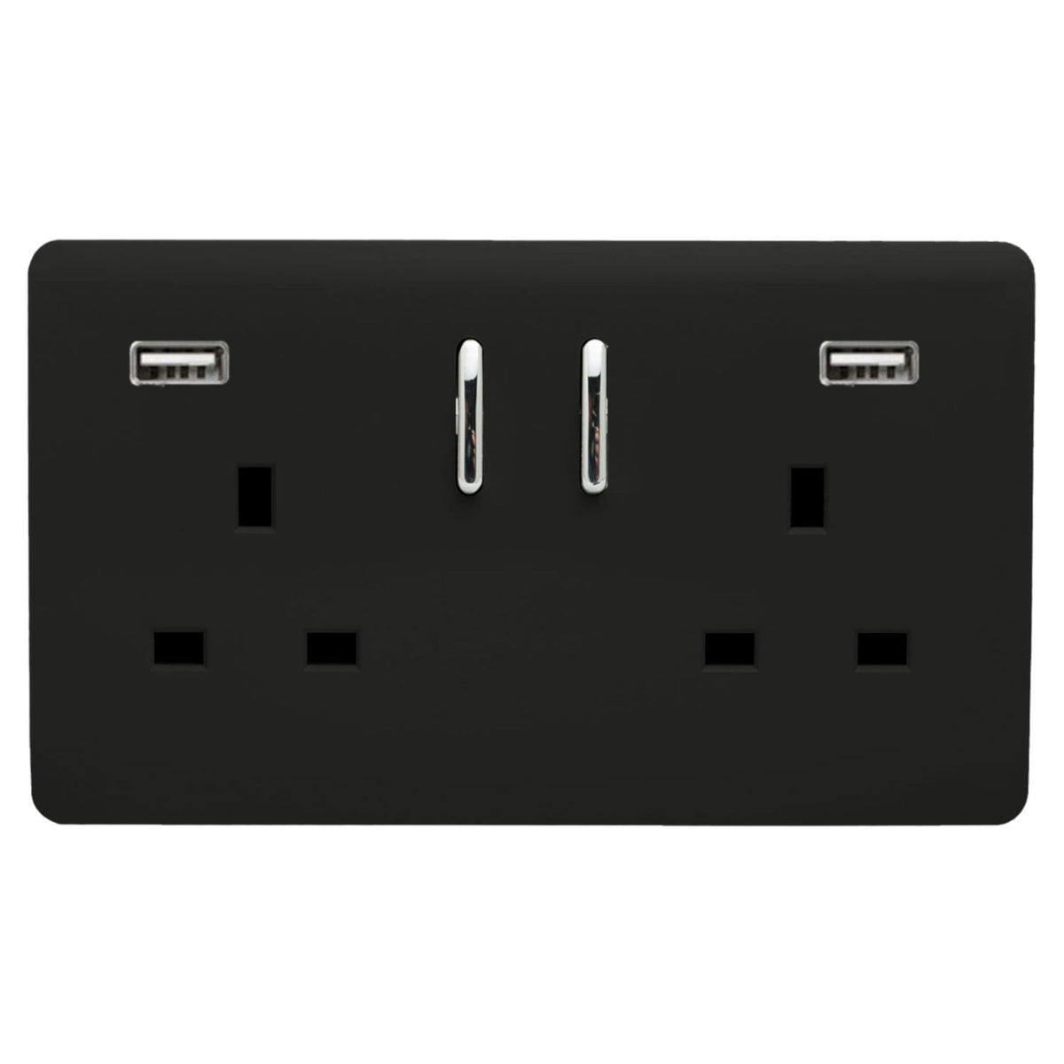 Trendiswitch Artistic Modern 2 Gang 2x USB 3100mA Plug Socket